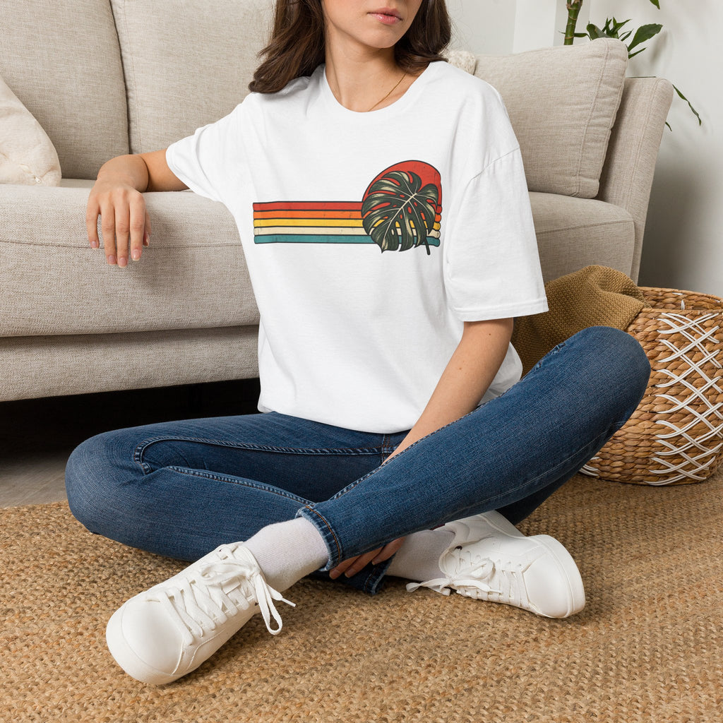 Retro Monstera Leaf T-shirt