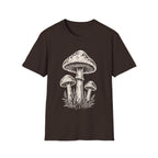 Minimal Linocut Mushroom #2 T-shirt