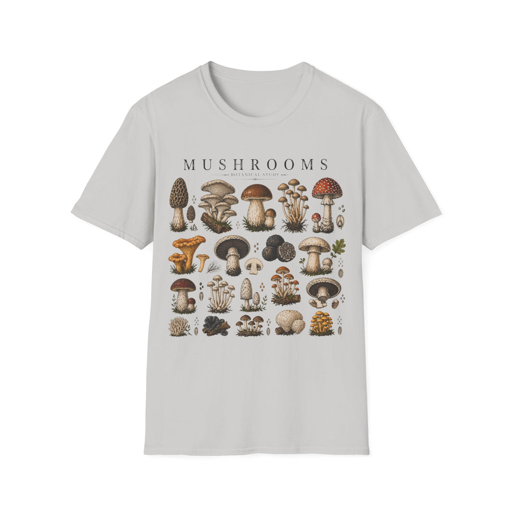 Mushroom Botanical Illustration T-shirt