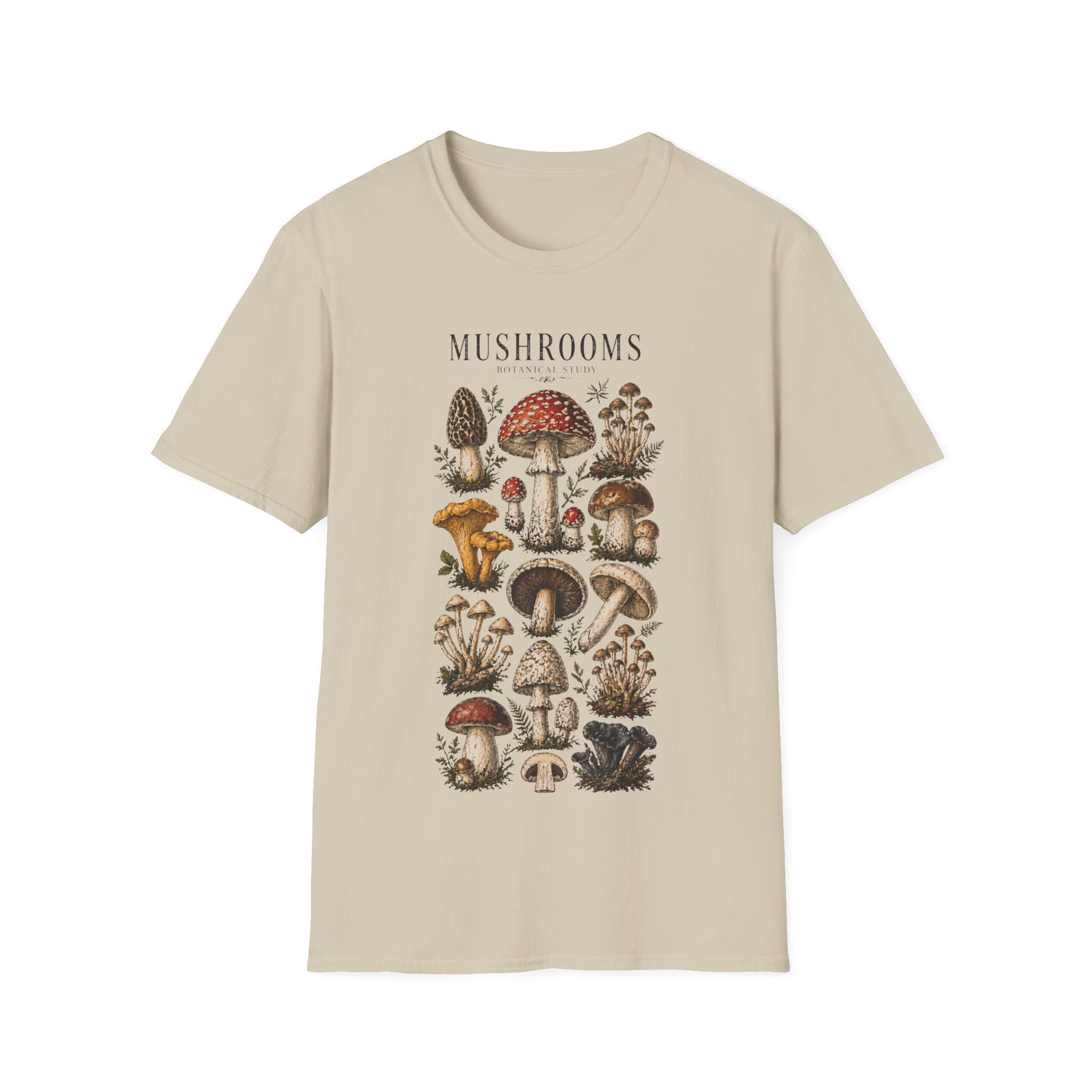 Mushroom Botanical Illustration #3 T-shirt