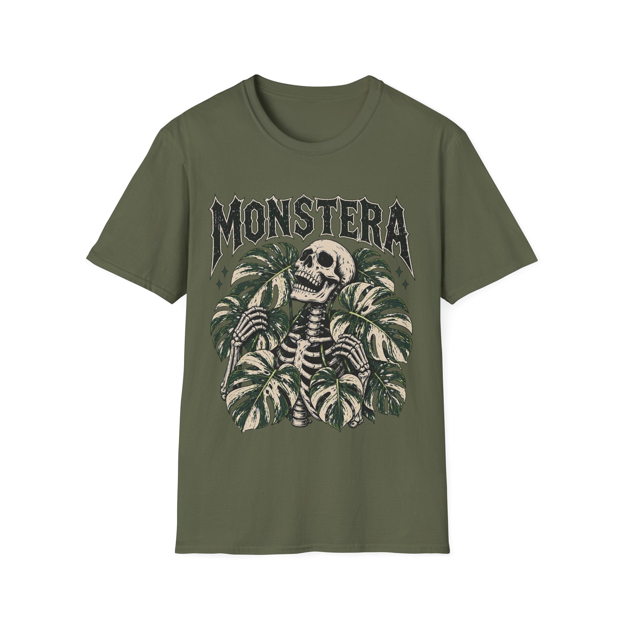 Variegated Monstera Skeleton T-shirt