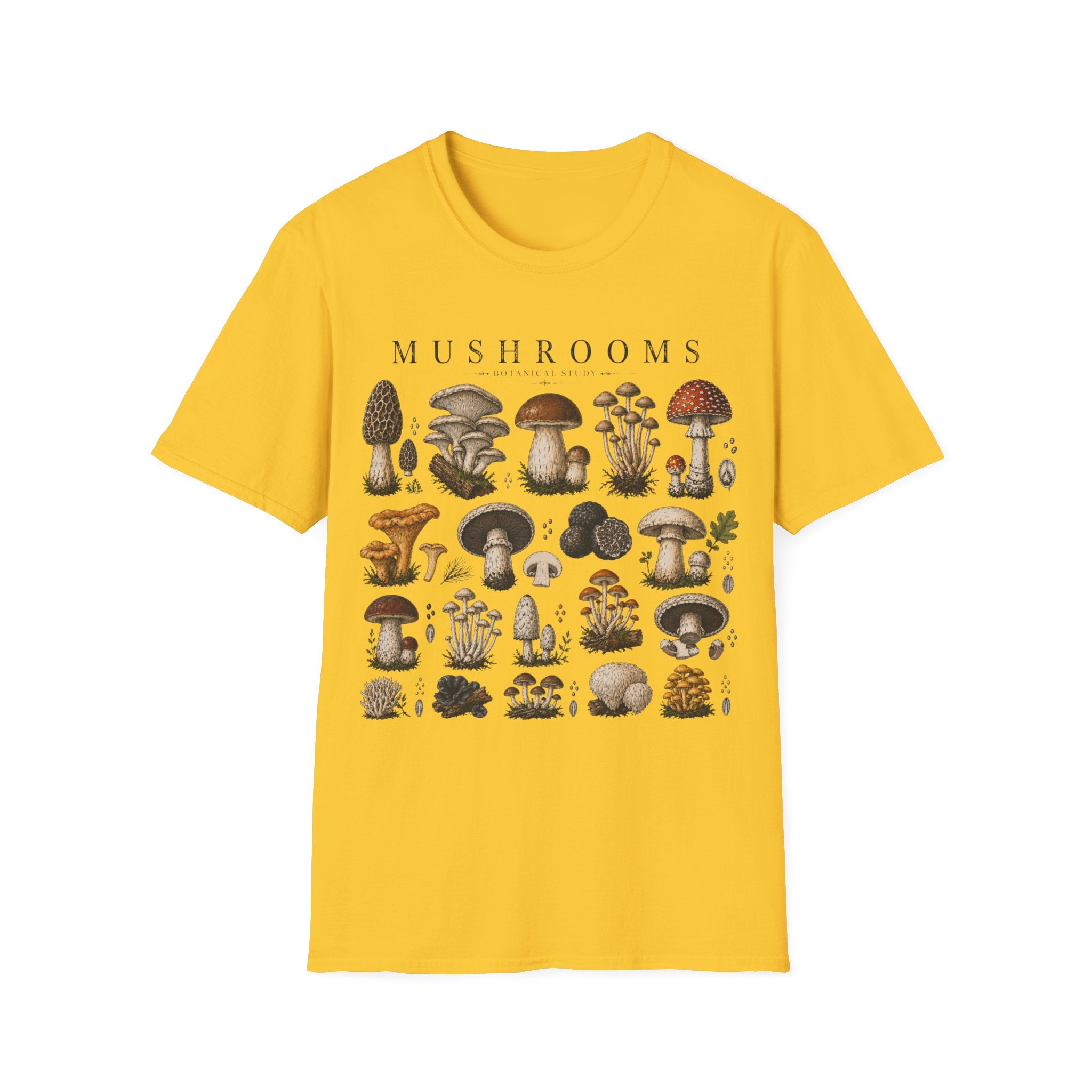 Mushroom Botanical Illustration T-shirt