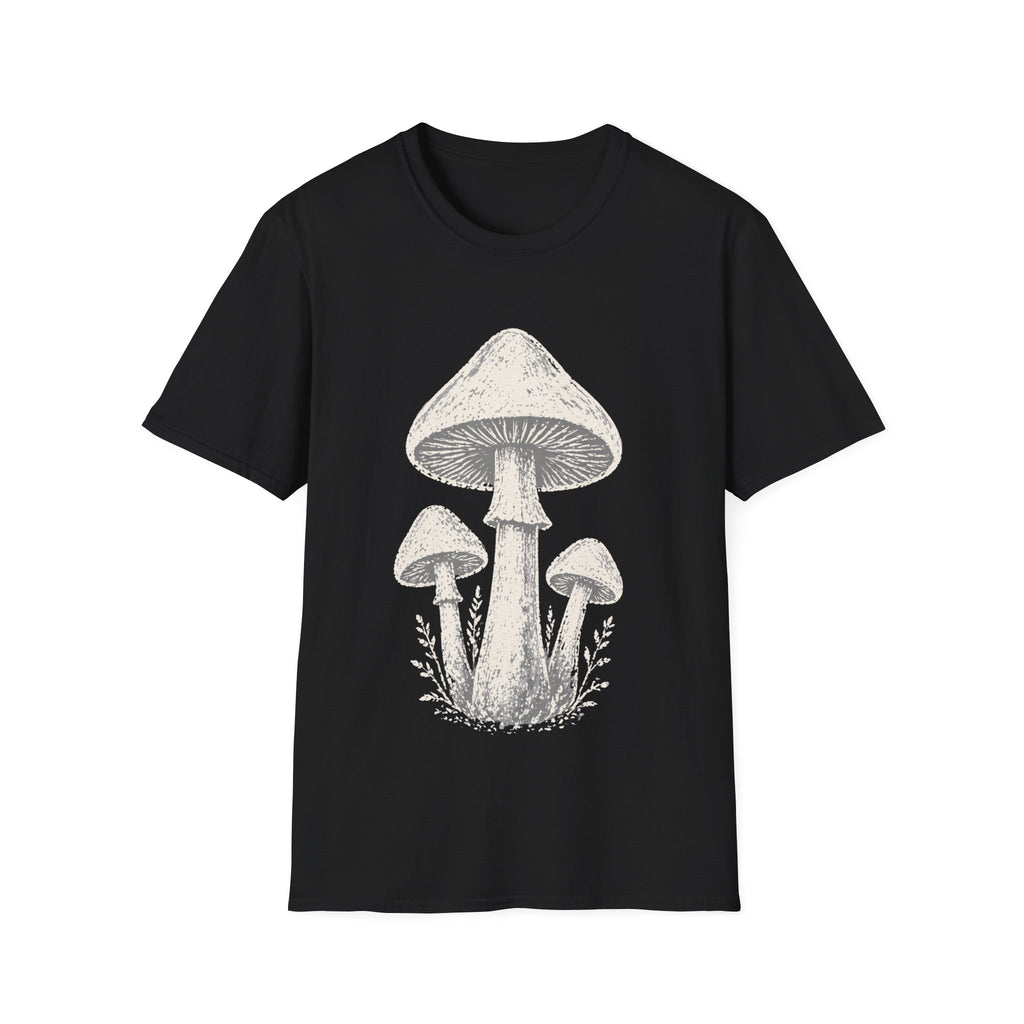 Minimal Linocut Mushroom T-shirt