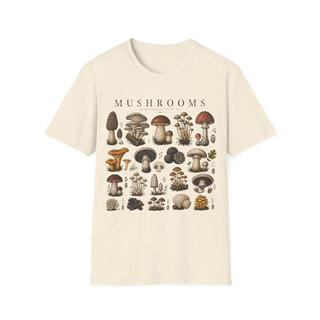 Mushroom Botanical Illustration T-shirt