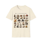 Mushroom Botanical Illustration T-shirt