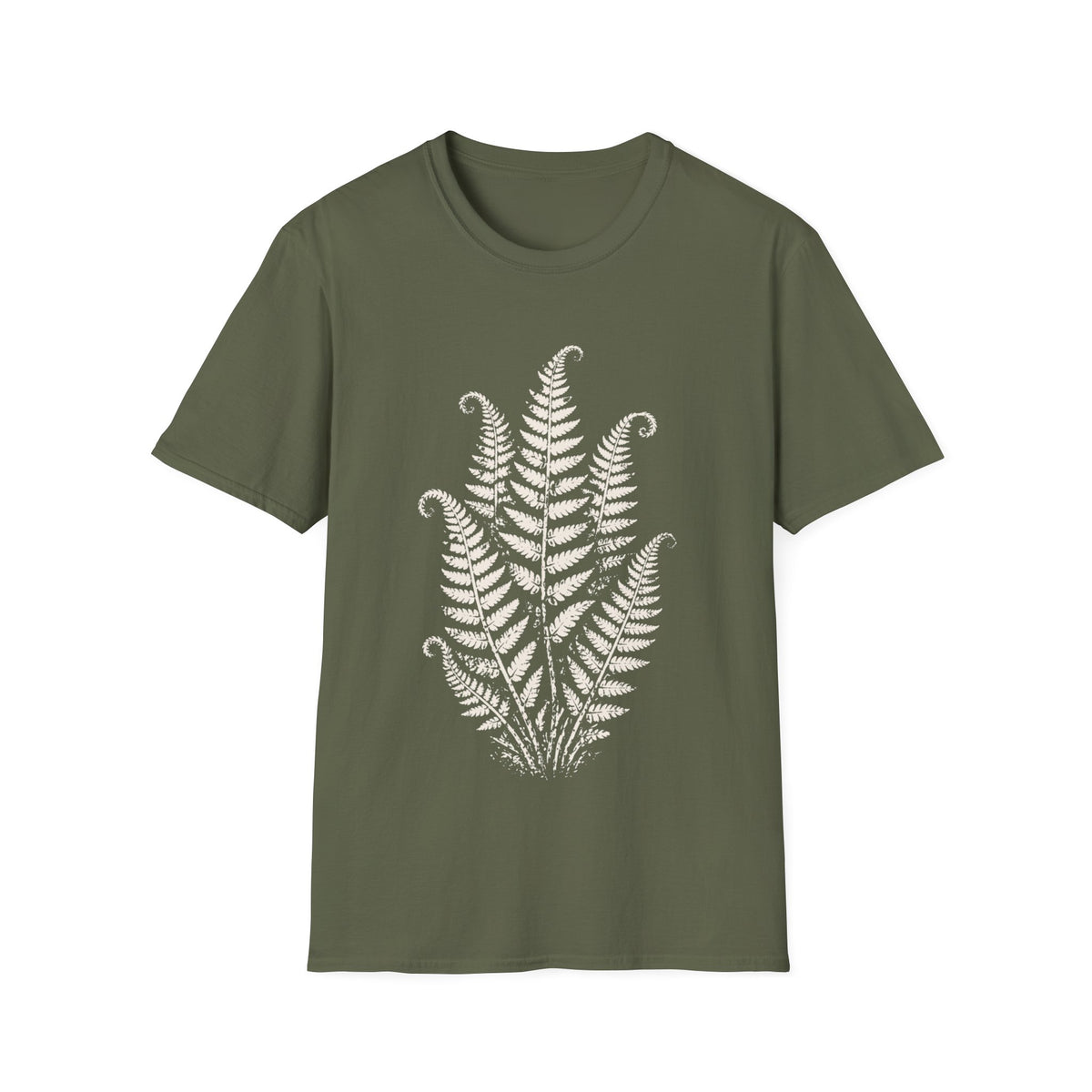 Linocut Minimal Fern #3 T-shirt
