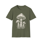 Minimal Linocut Mushroom #2 T-shirt