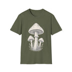 Minimal Linocut Mushroom T-shirt
