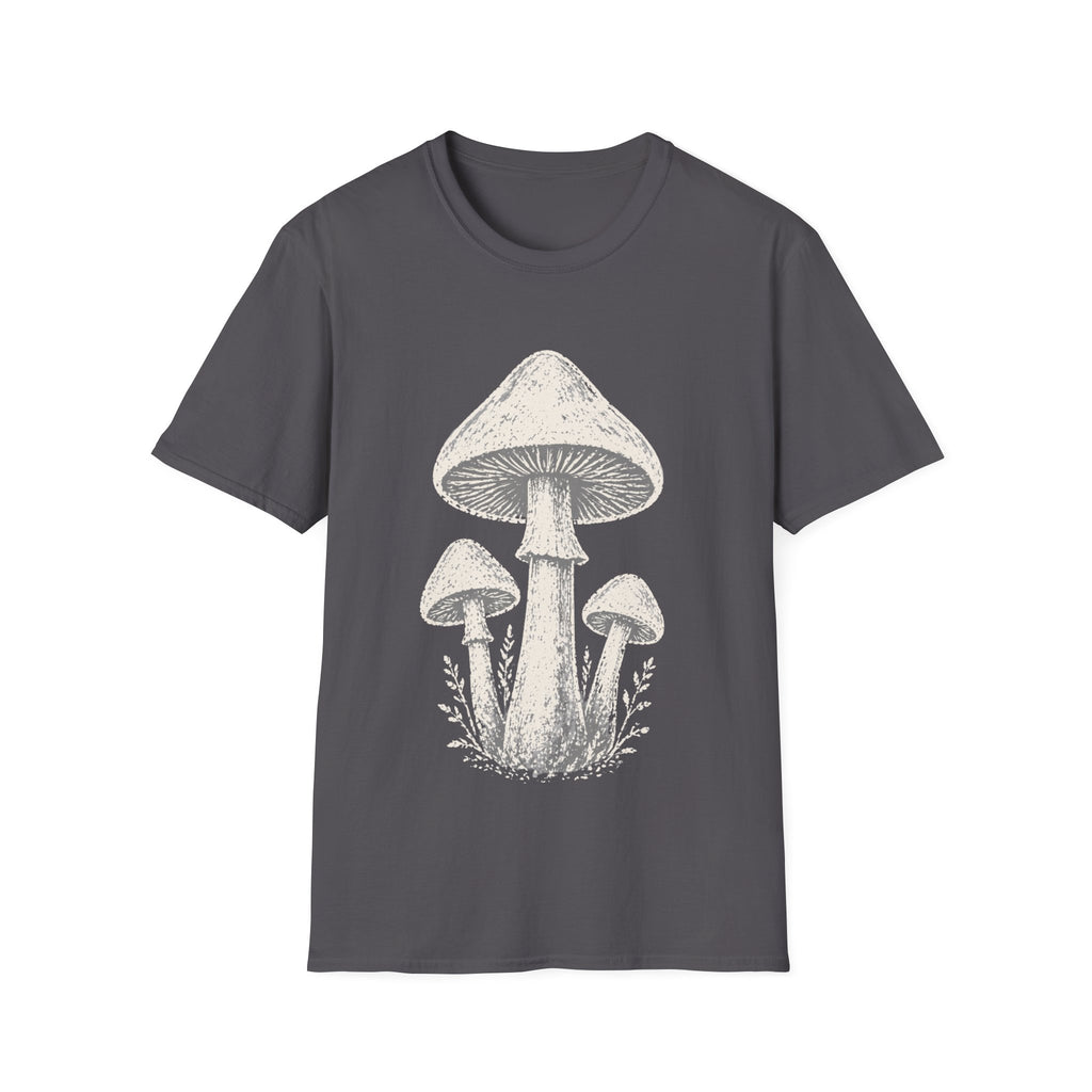 Minimal Linocut Mushroom T-shirt