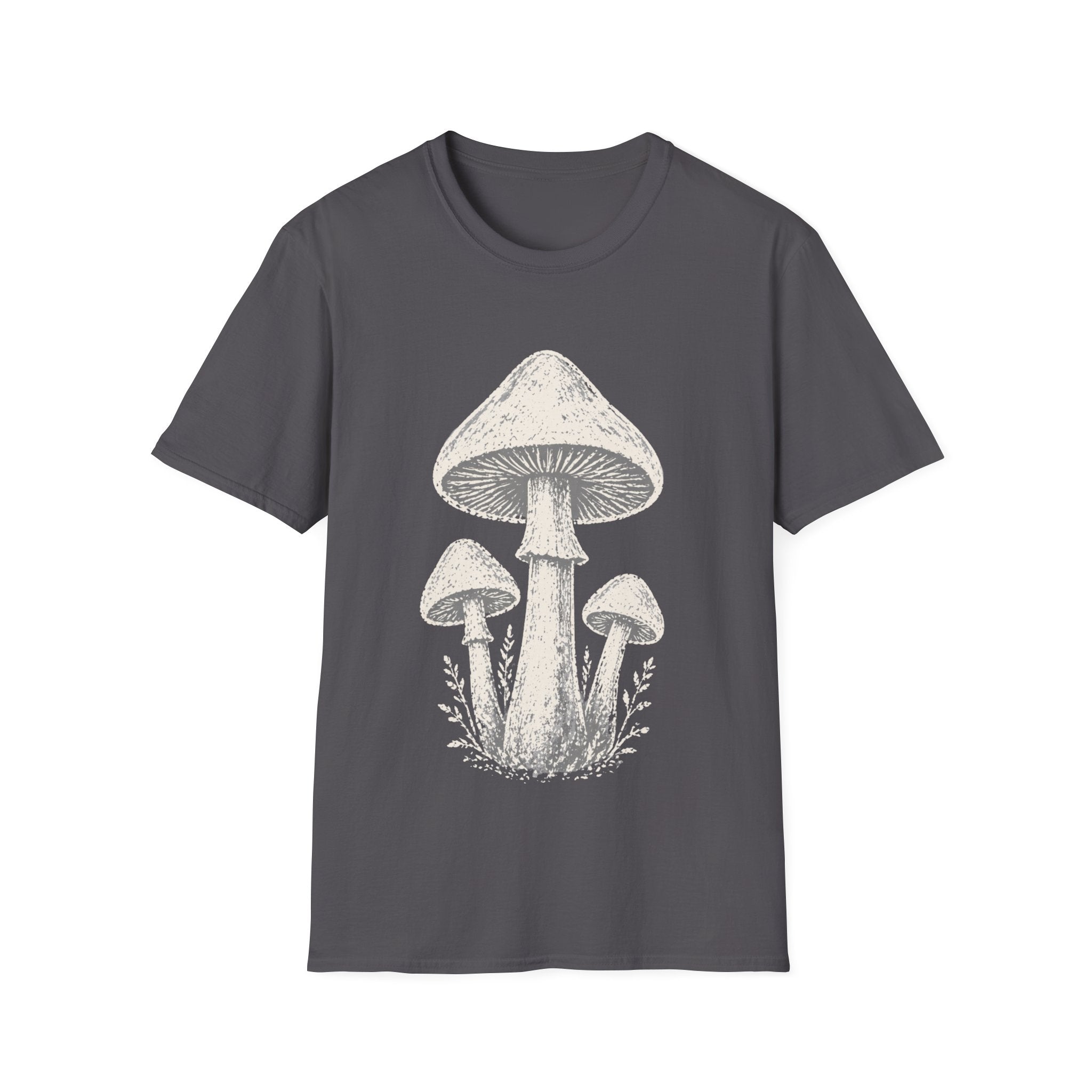Minimal Linocut Mushroom T-shirt