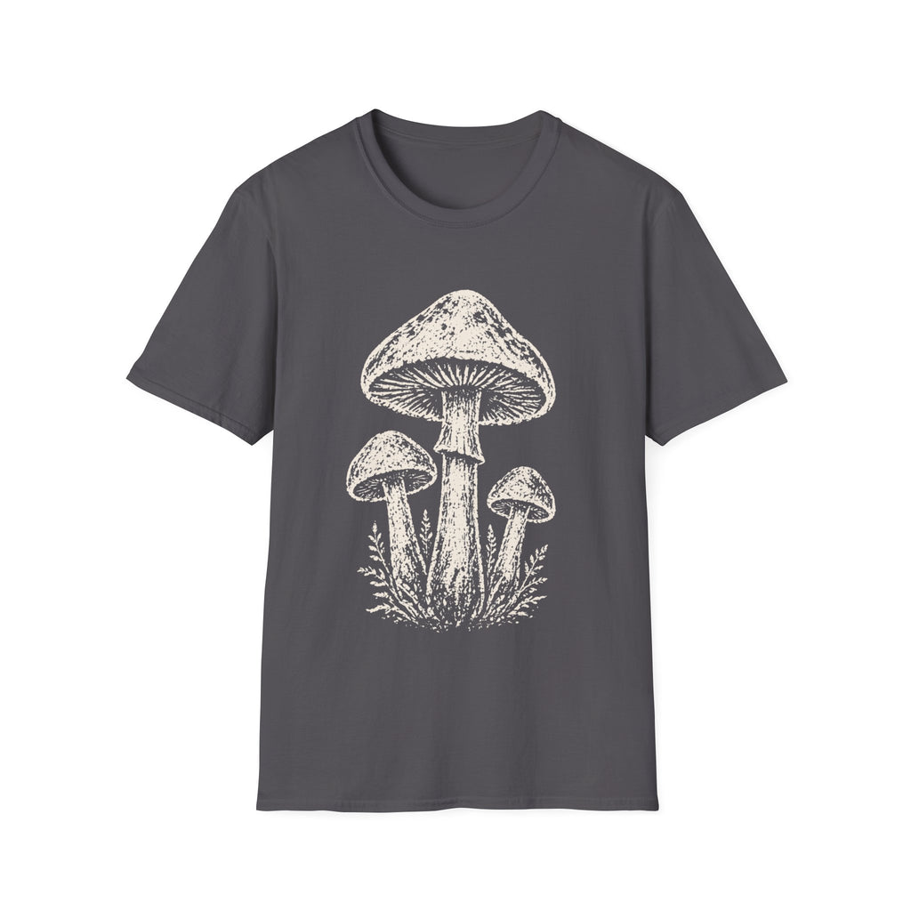 Minimal Linocut Mushroom #2 T-shirt