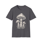 Minimal Linocut Mushroom #2 T-shirt