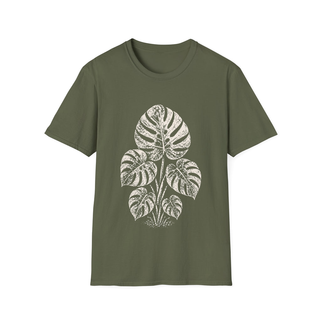 Linocut Monstera T-shirt
