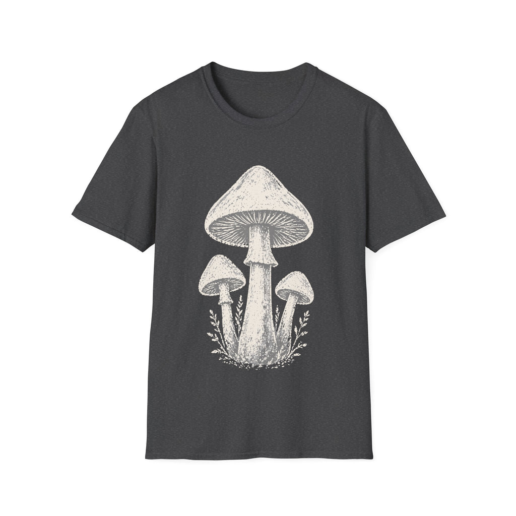 Minimal Linocut Mushroom T-shirt