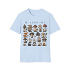 Mushroom Botanical Illustration T-shirt