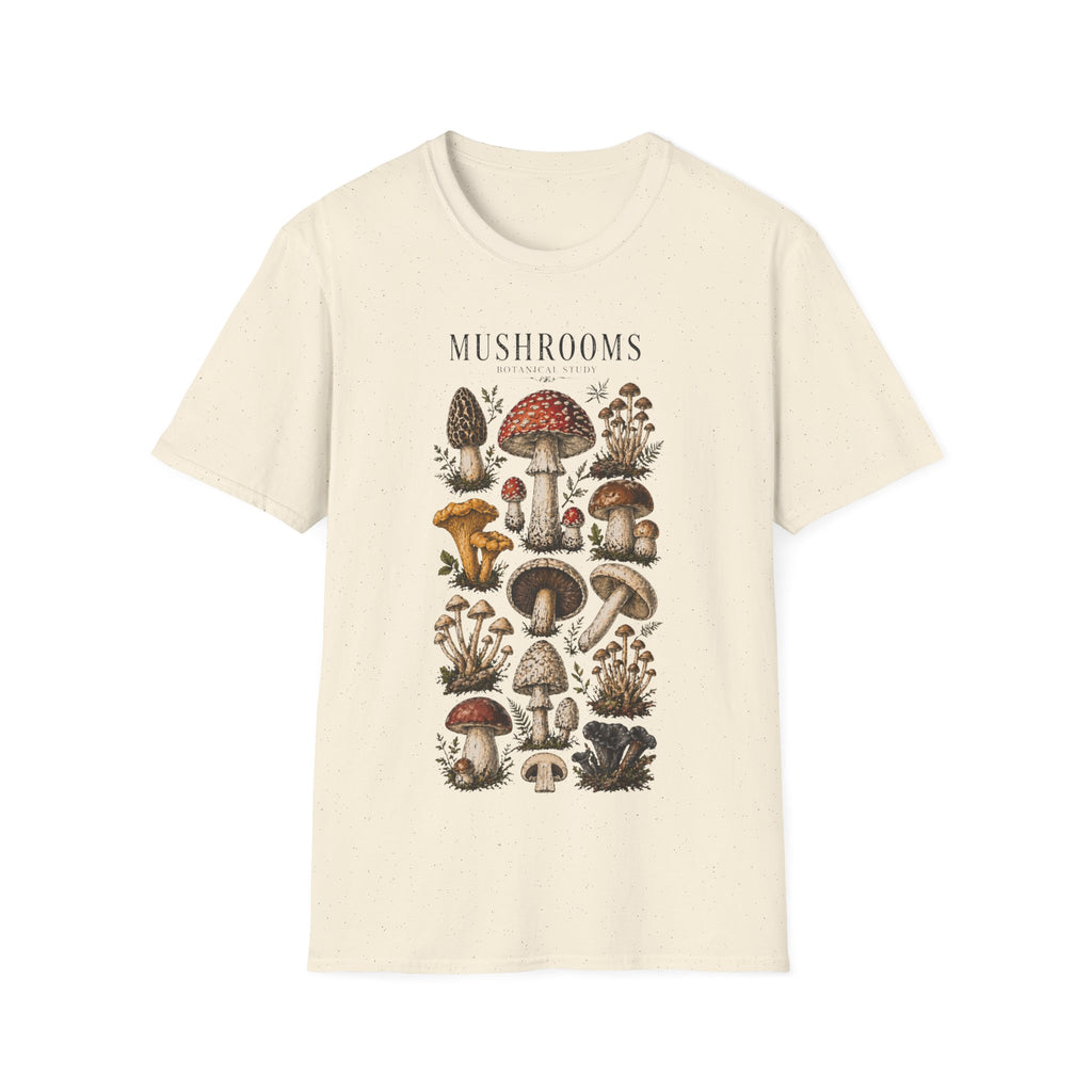 Mushroom Botanical Illustration #3 T-shirt