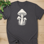 Minimal Linocut Mushroom T-shirt