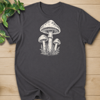 Minimal Linocut Mushroom #2 T-shirt