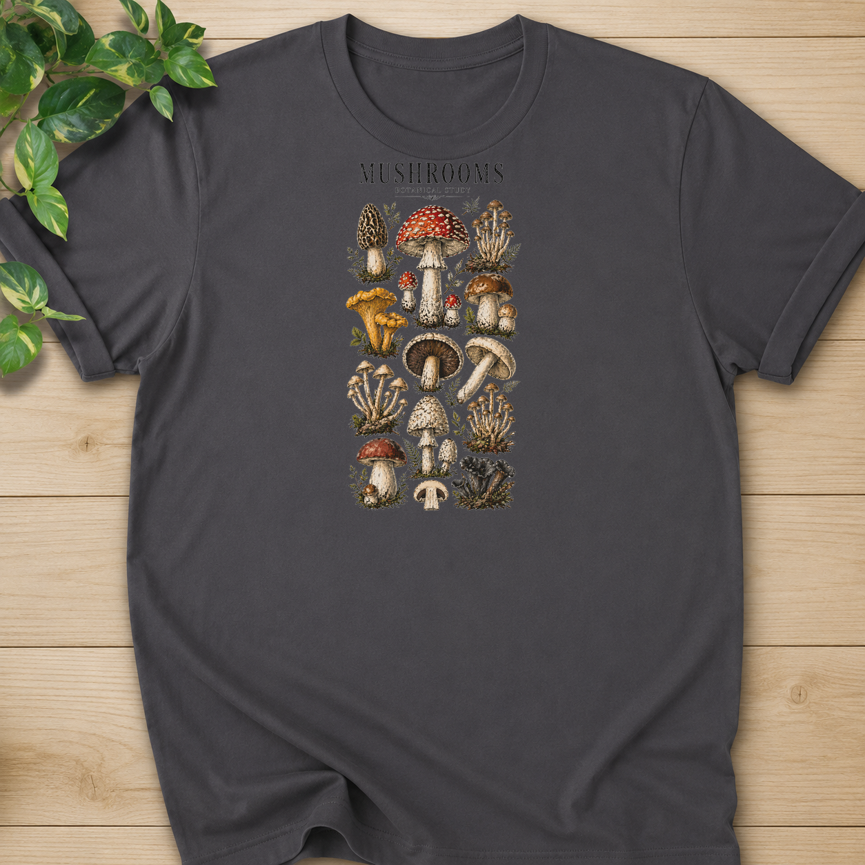 Mushroom Botanical Illustration #3 T-shirt