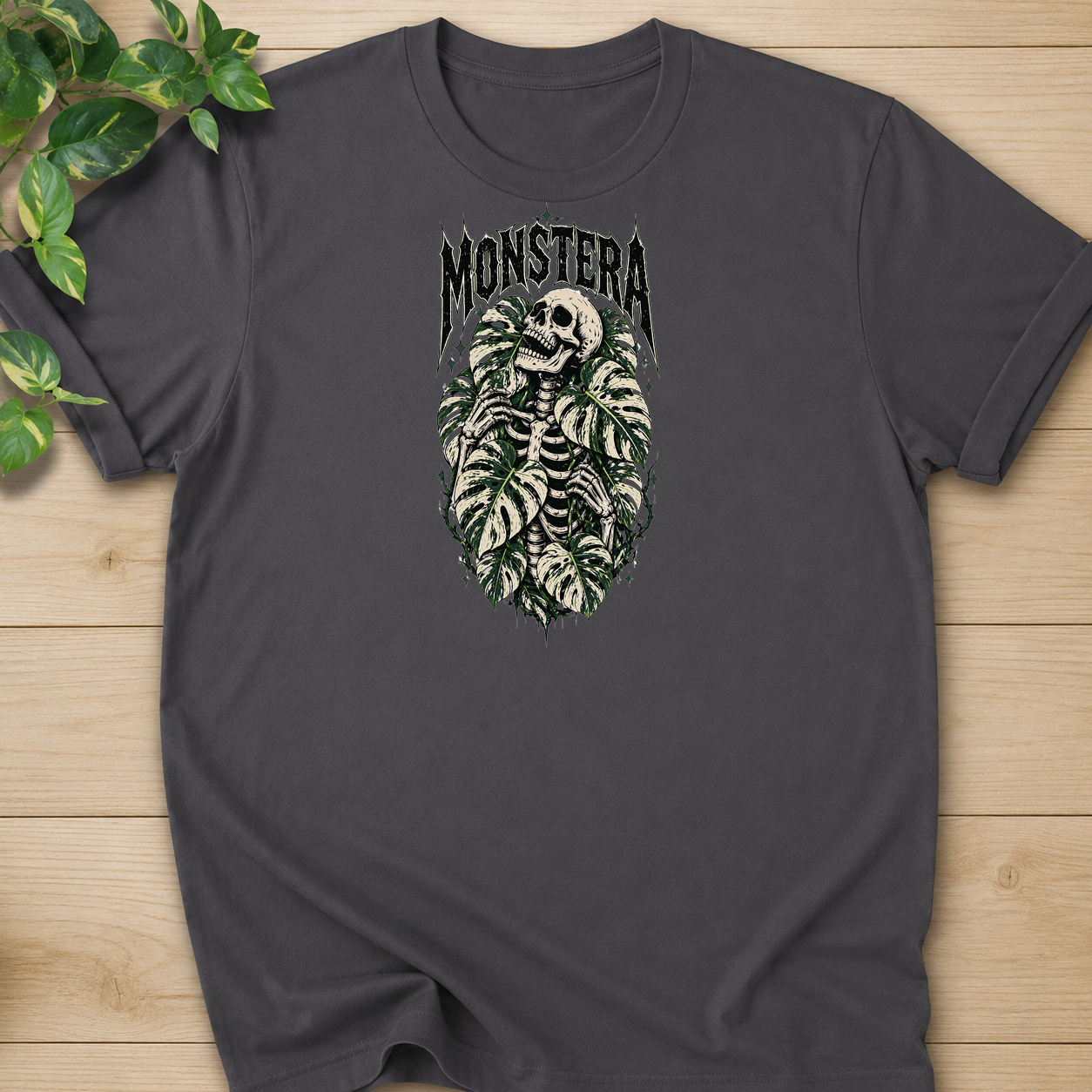Variegated Monstera Skeleton  #2 T-shirt