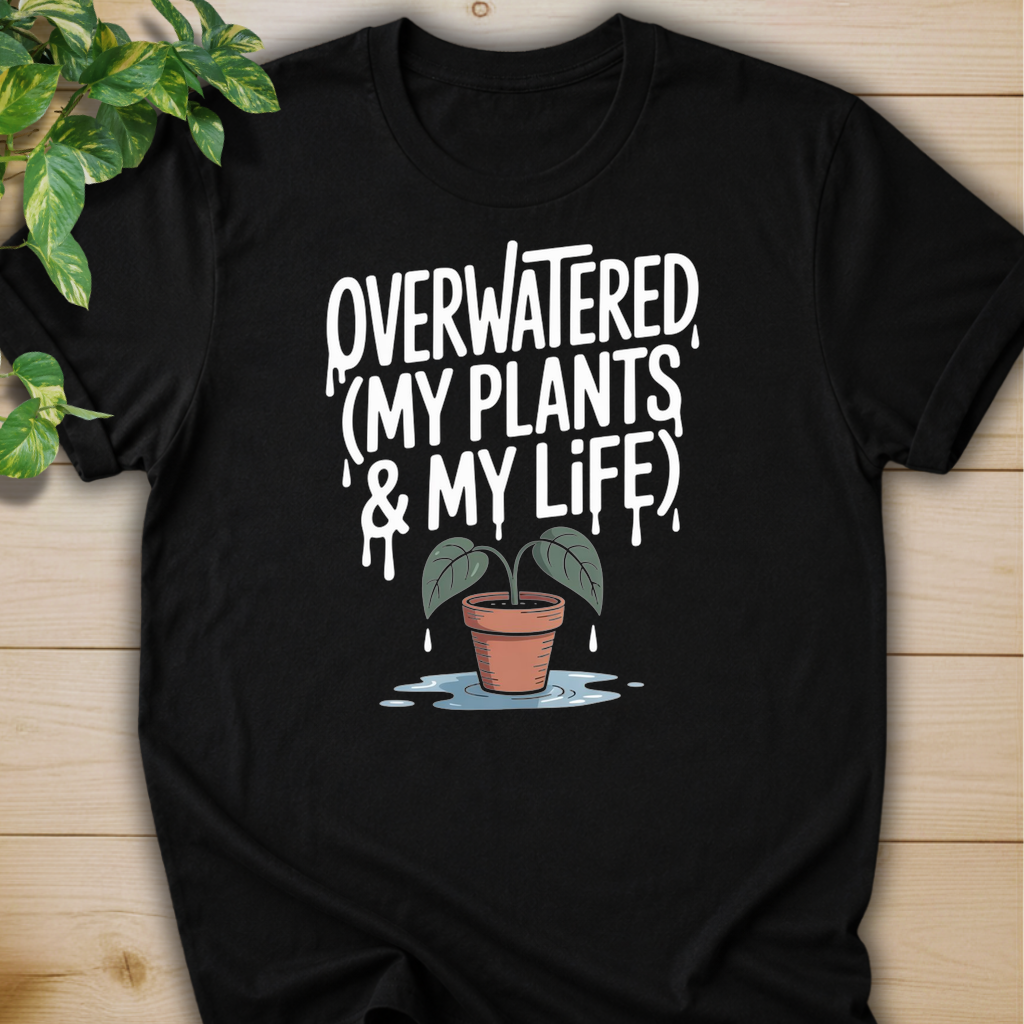 Overwatered My Plants And My Life T-shirt