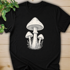Minimal Linocut Mushroom T-shirt