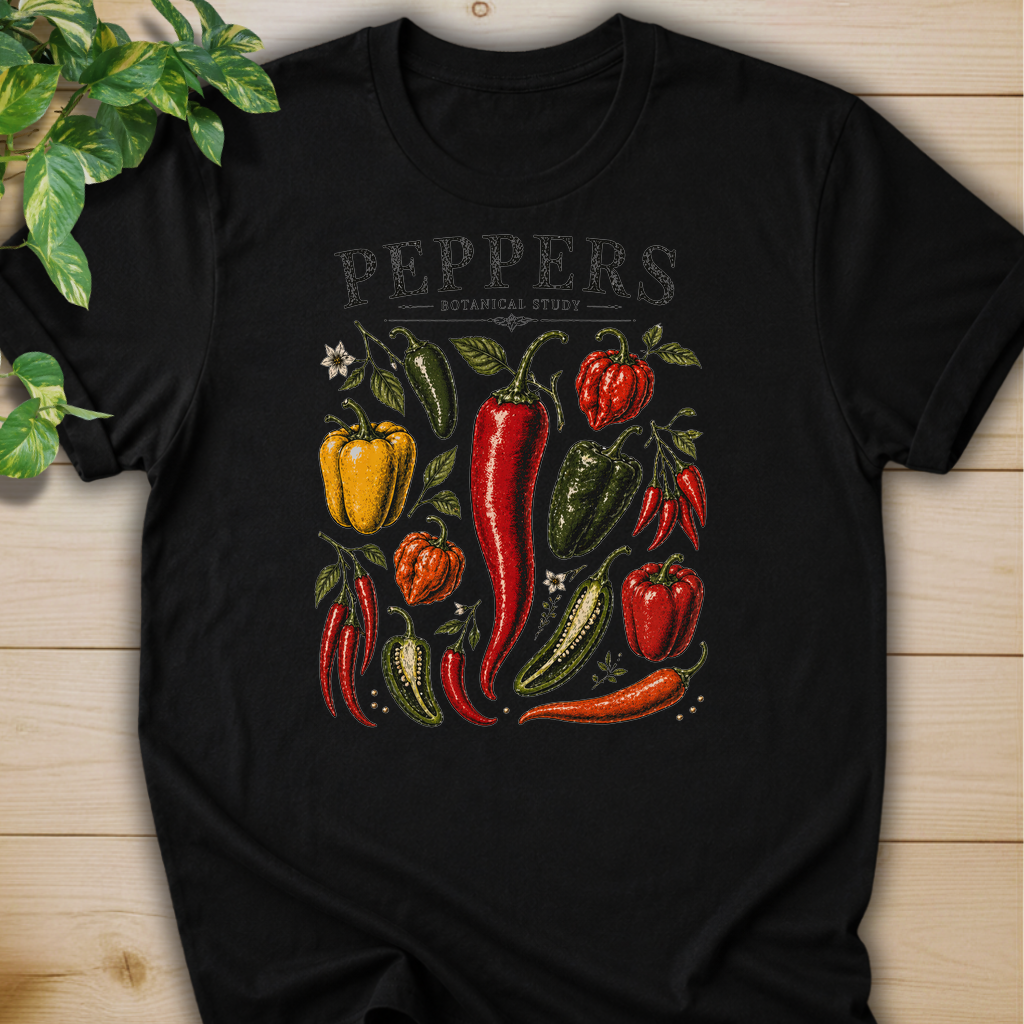Peppers Botanical Study T-shirt