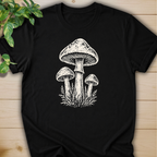 Minimal Linocut Mushroom #2 T-shirt