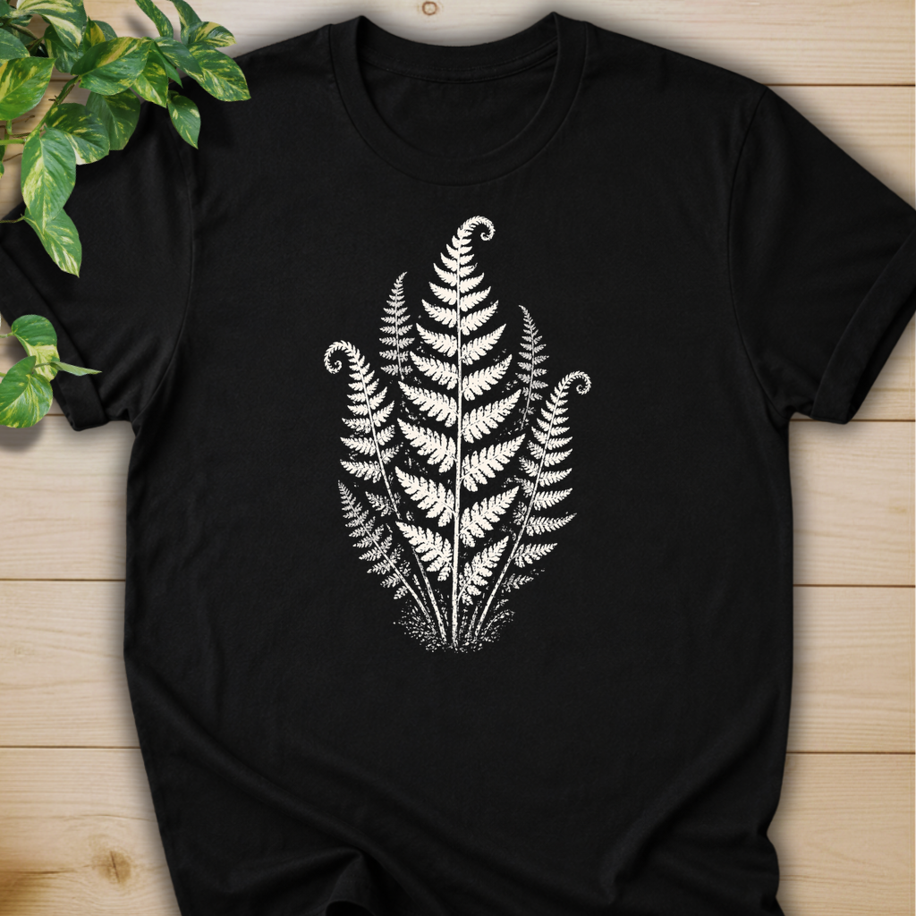 Linocut Minimal Fern T-shirt