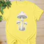 Minimal Linocut Mushroom T-shirt