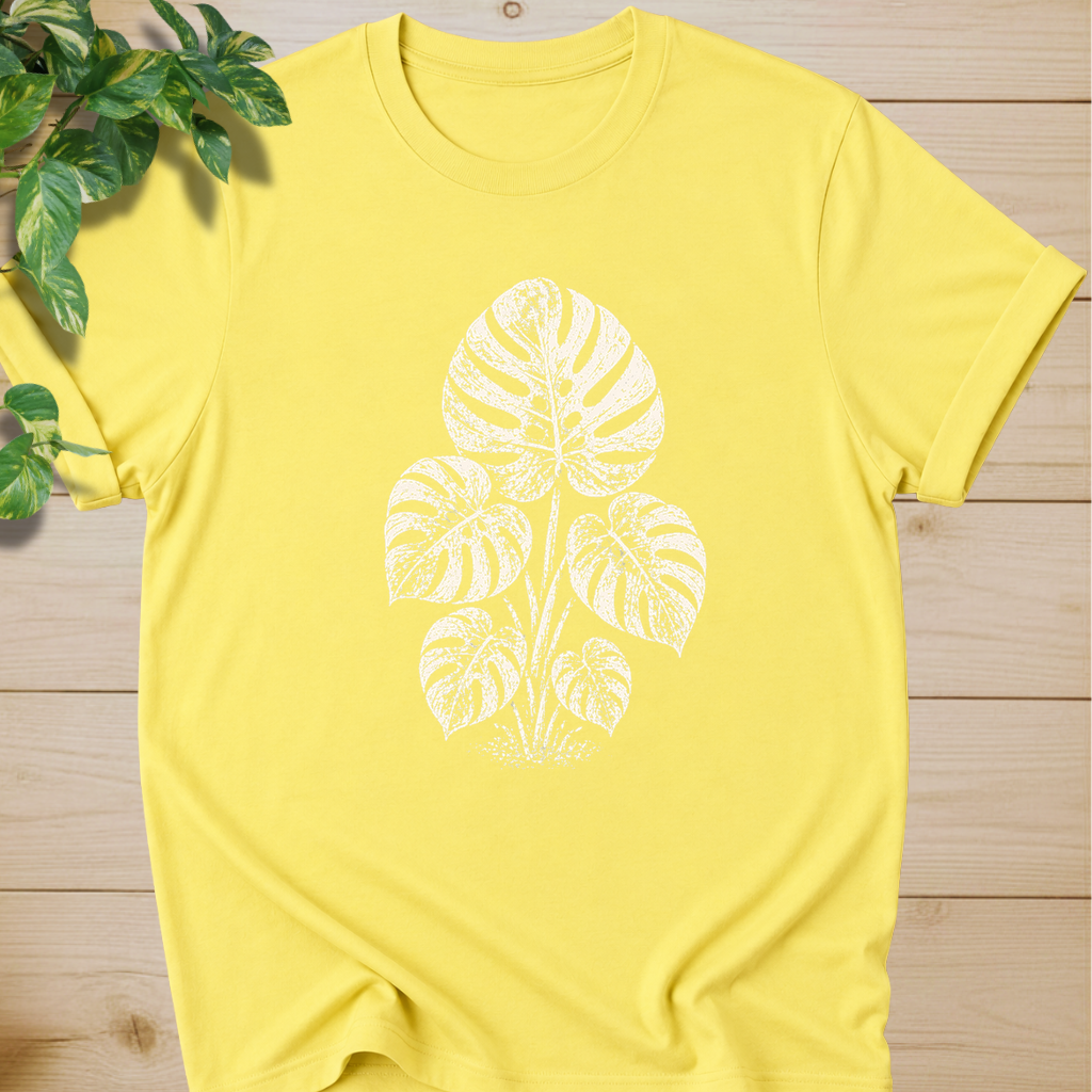 Linocut Monstera T-shirt
