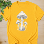 Minimal Linocut Mushroom T-shirt