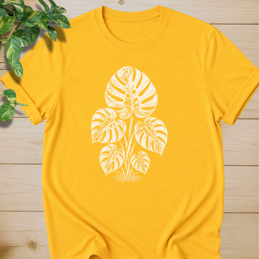 Linocut Monstera T-shirt