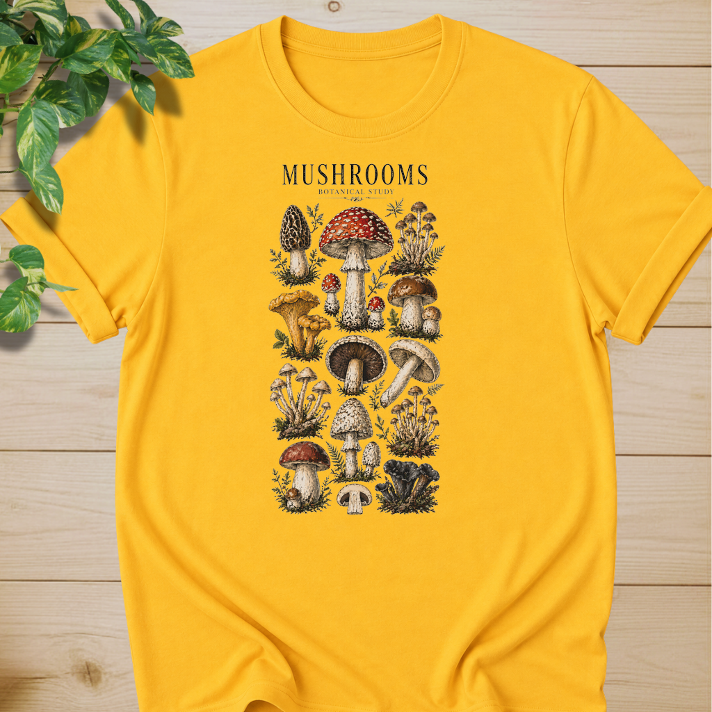 Mushroom Botanical Illustration #3 T-shirt