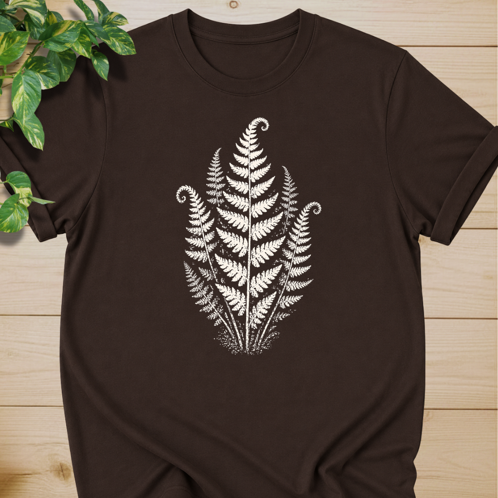 Linocut Minimal Fern T-shirt