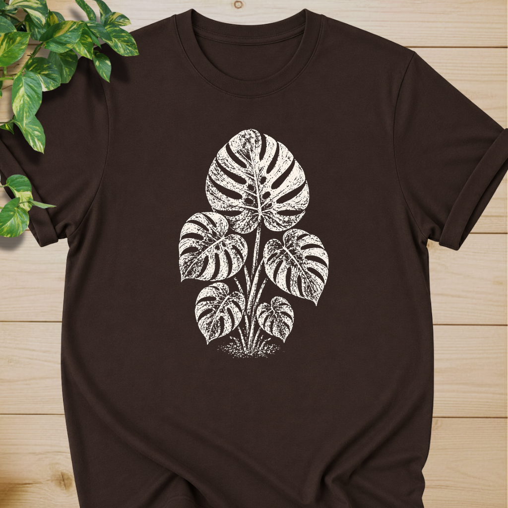 Linocut Monstera T-shirt