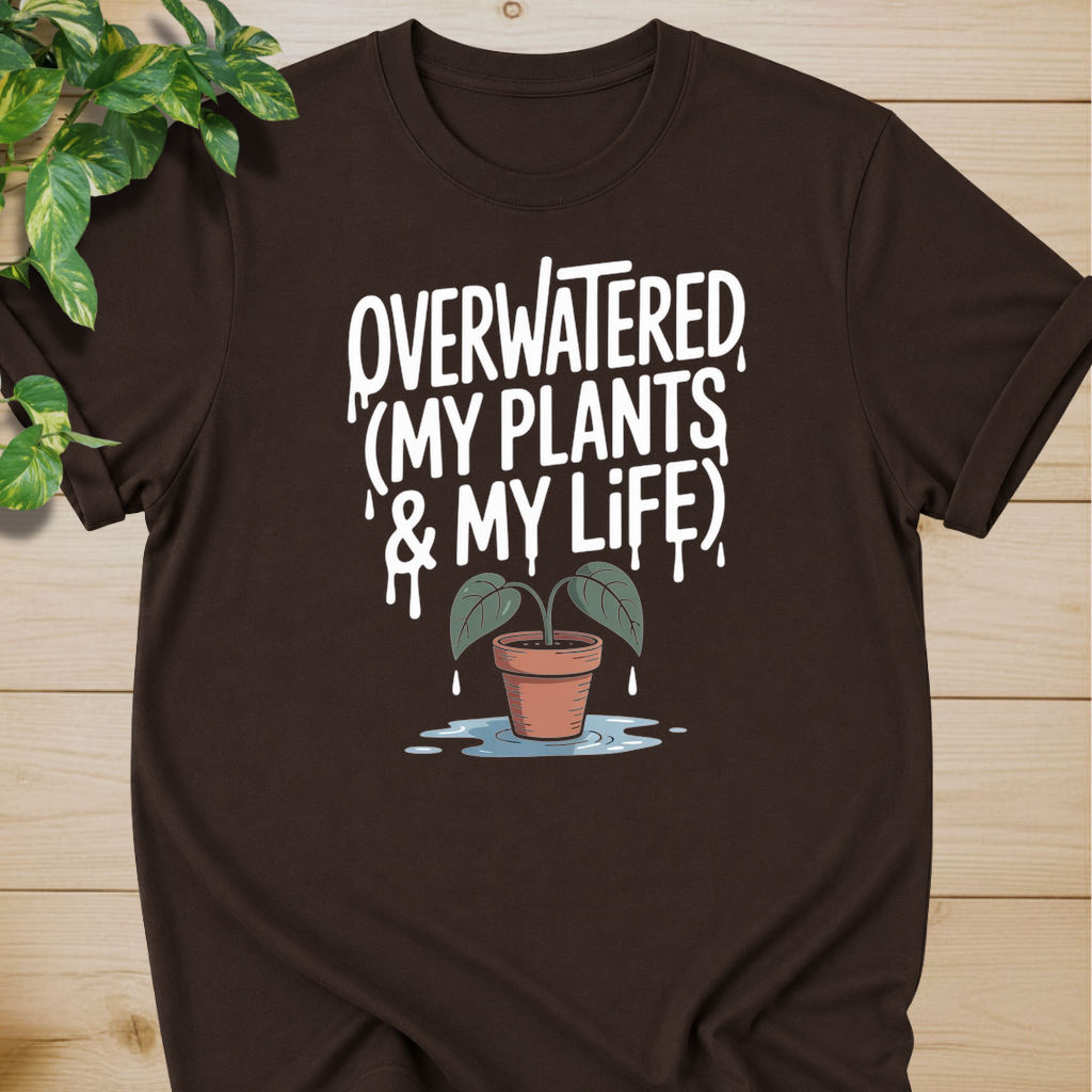 Overwatered My Plants And My Life T-shirt