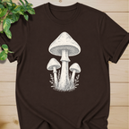 Minimal Linocut Mushroom T-shirt