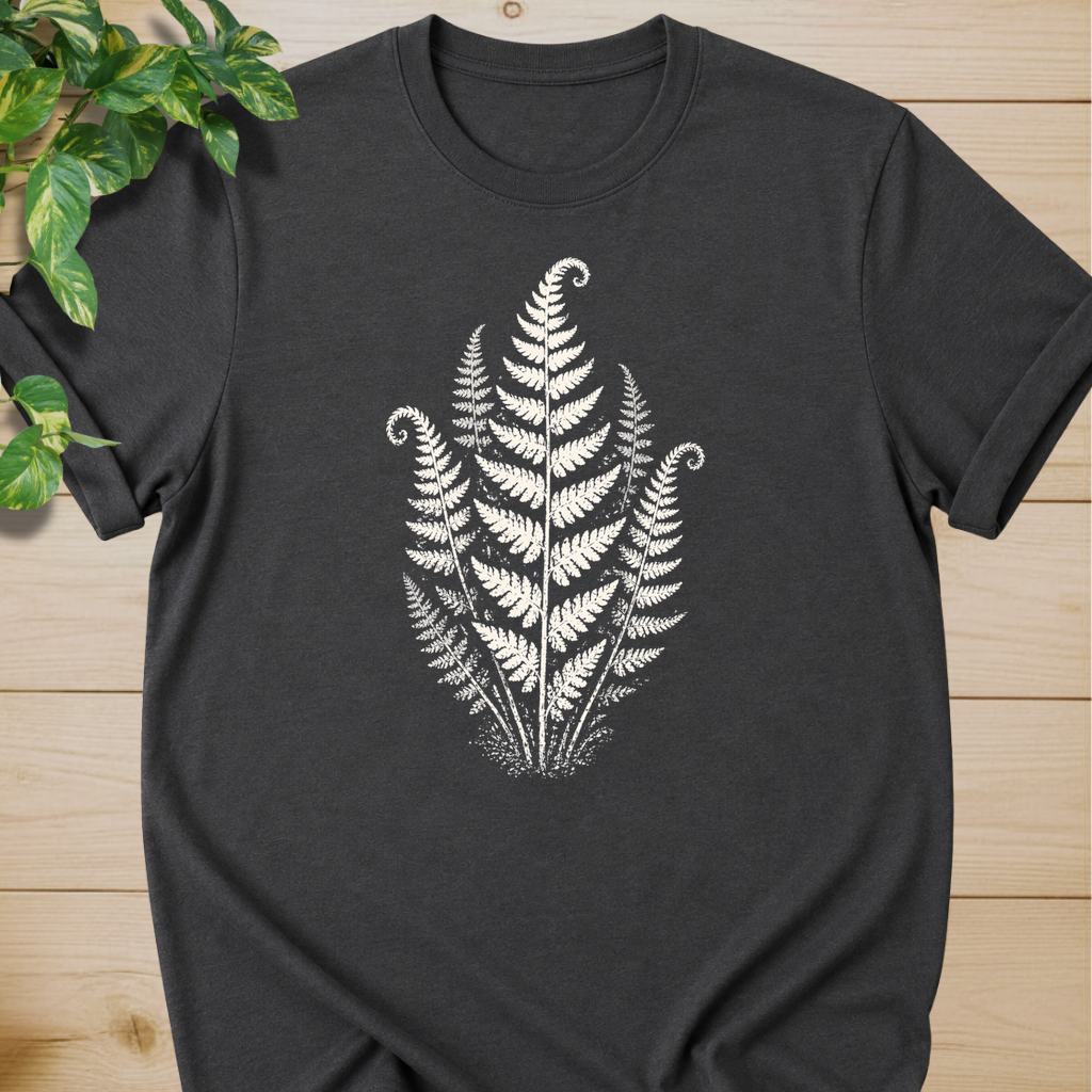 Linocut Minimal Fern T-shirt
