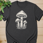 Minimal Linocut Mushroom #2 T-shirt