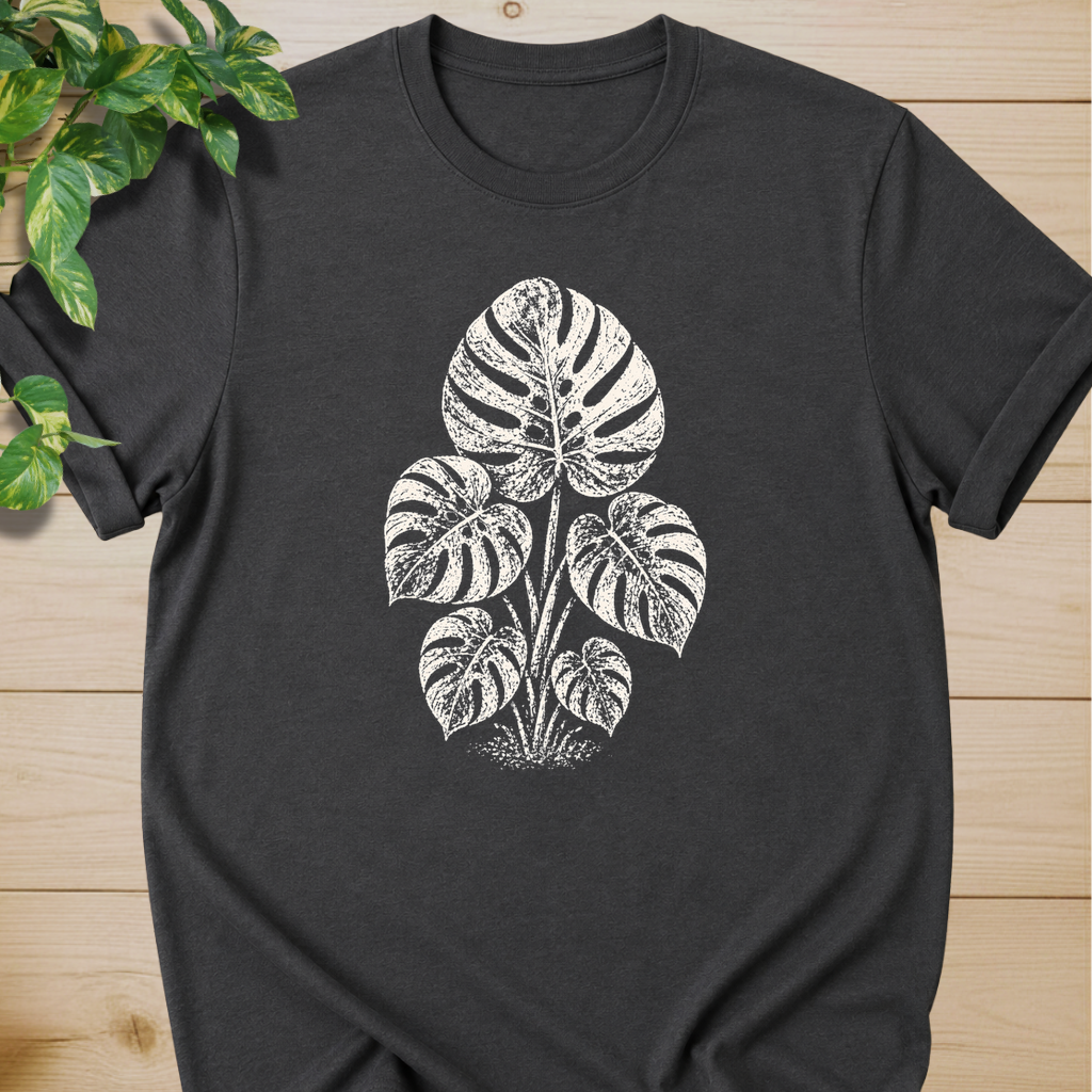 Linocut Monstera T-shirt