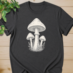 Minimal Linocut Mushroom T-shirt