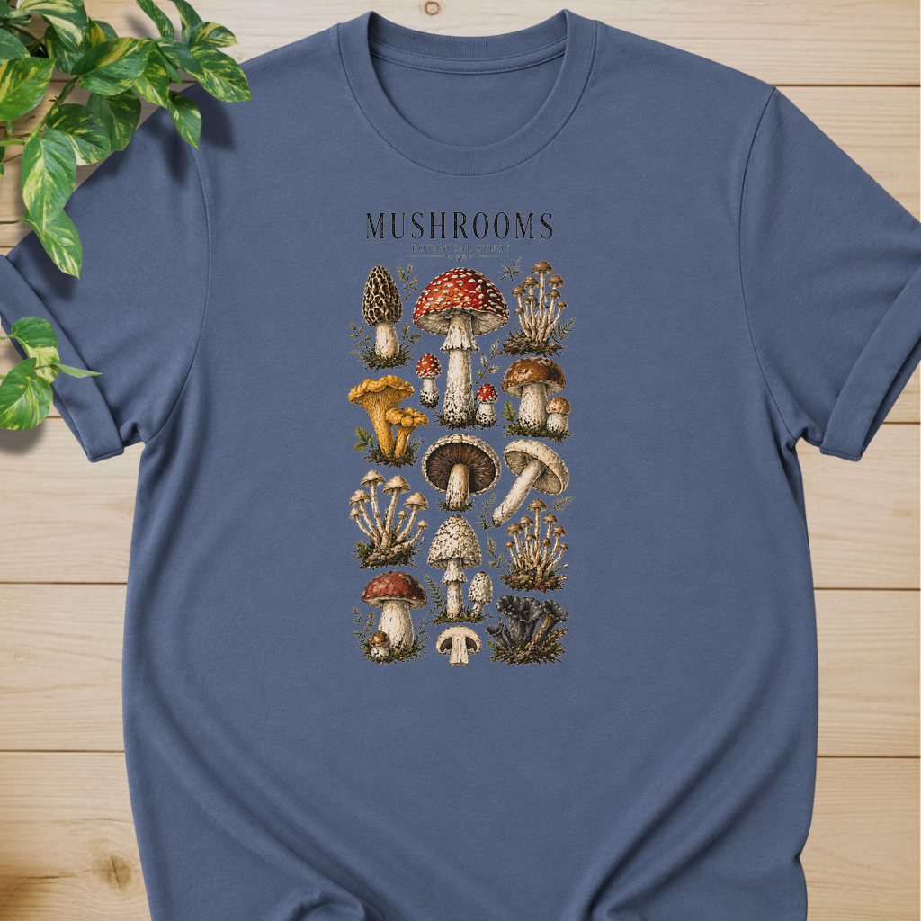 Mushroom Botanical Illustration #3 T-shirt