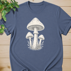 Minimal Linocut Mushroom T-shirt