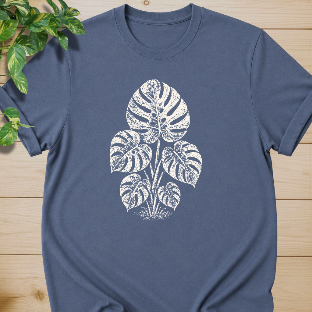 Linocut Monstera T-shirt