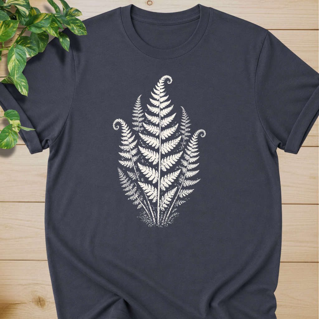 Linocut Minimal Fern T-shirt