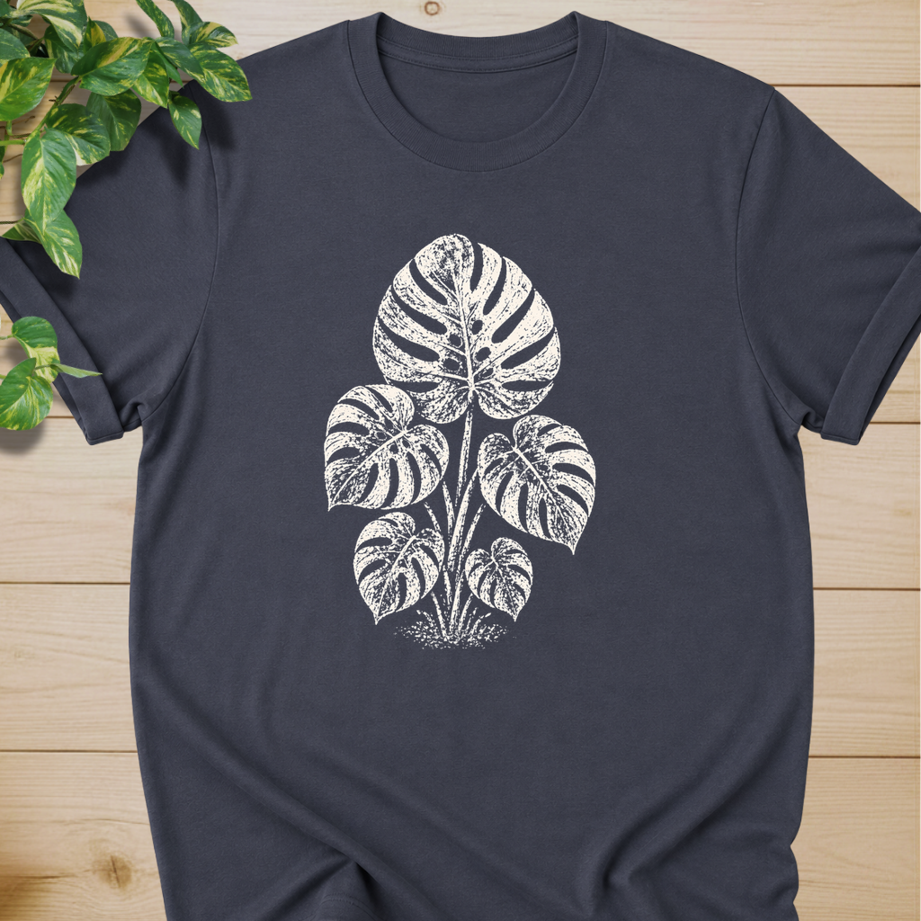 Linocut Monstera T-shirt