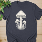 Minimal Linocut Mushroom T-shirt