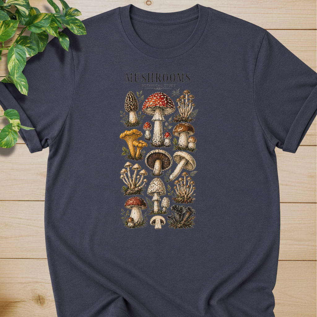 Mushroom Botanical Illustration #3 T-shirt