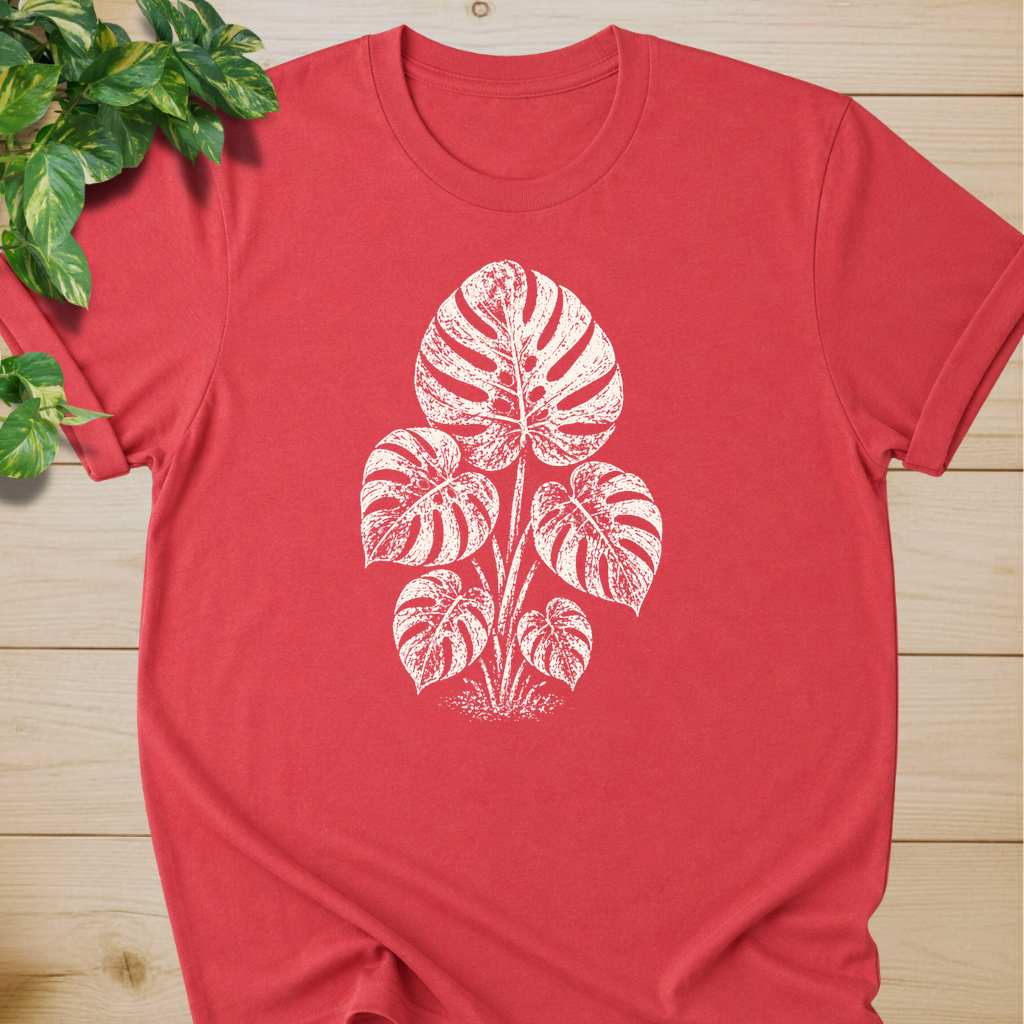Linocut Monstera T-shirt